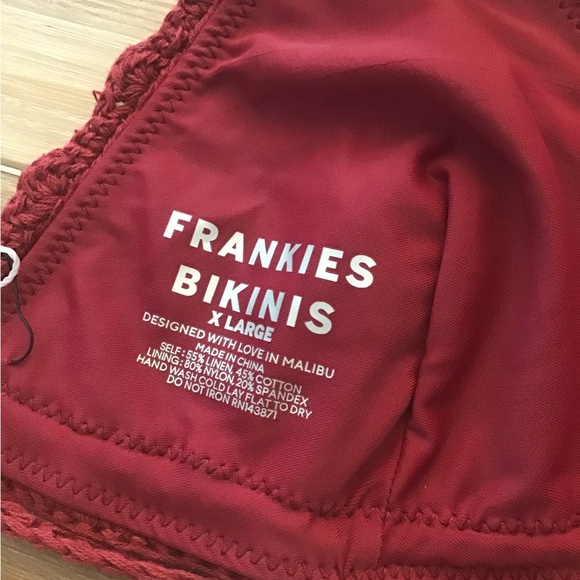 Frankie’s Bikini Chloe Crocheted Bikini Top XL NWT - Picture 4 of 6